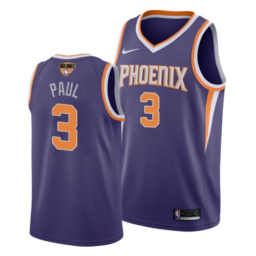 Phoenix Suns #3 Chris Paul Mens 2021 Finals Bound Swingman Icon Edition Jersey Purple Mens