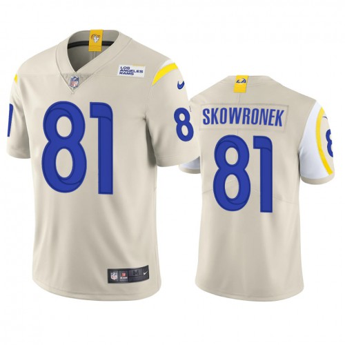 Los Angeles Los Angeles Rams #81 Ben Skowronek Men's Vapor Limited Jersey - Bone Men's
