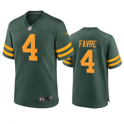 Green Bay Green Bay Packers #4 Brett Favre Men's Alternate Game Player Jersey - Green Men's