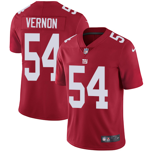 New York Giants #54 Olivier Vernon Red Alternate Men's Stitched Vapor Untouchable Limited Jersey Men's