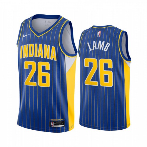 Indiana Pacers #26 Jeremy Lamb Blue Swingman 2020-21 City Edition Jersey Mens