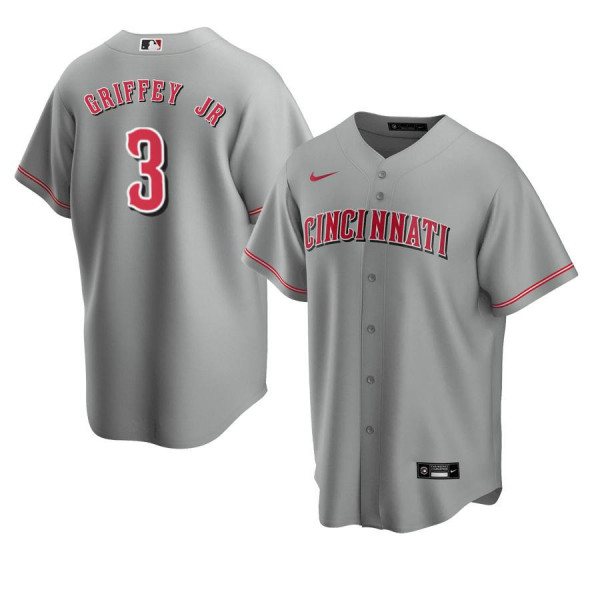 Cincinnati Reds 3 Replica 2020 Road Gray Ken Griffey Jr Jersey