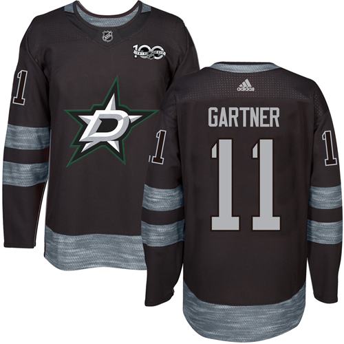 Adidas Dallas Stars #11 Mike Gartner Black 1917-2017 100th Anniversary Stitched Jersey Men's
