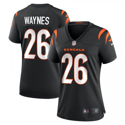 Cincinnati Cincinnati Bengals #26 Trae Waynes Black Women's Game Jersey Womens