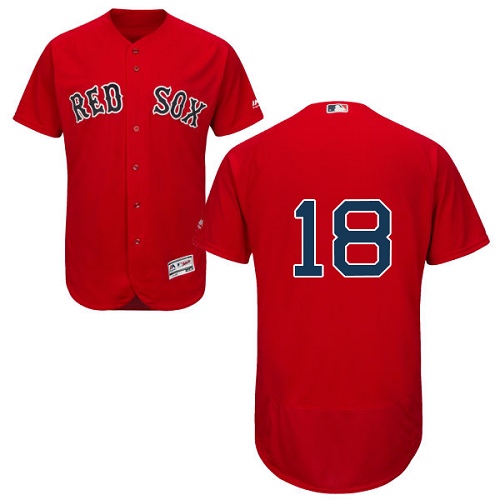 Boston Red Sox #18 Mitch Moreland Red Flexbase Authentic Collection Stitched Jersey Men's
