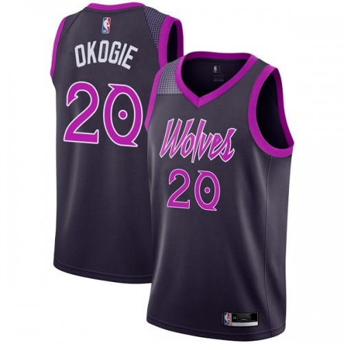 Minnesota Timberwolves #20 Josh Okogie Purple Swingman City Edition 2018/19 Jersey Mens
