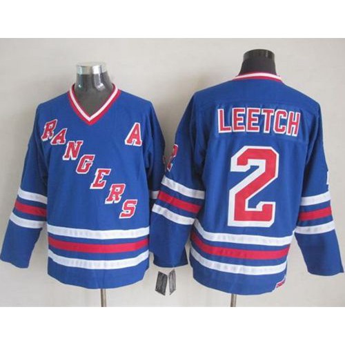 New York Rangers #2 Brian Leetch Blue CCM Heroes of Hockey Alumni Stitched Jersey Men's