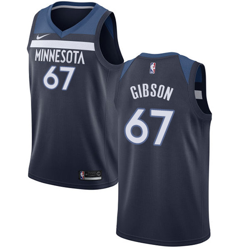 Minnesota Timberwolves #67 Taj Gibson Navy Blue Youth Swingman Icon Edition Jersey Youth