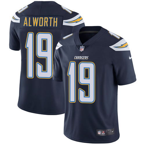 Los Angeles Chargers #19 Lance Alworth Navy Blue Team Color Men's Stitched Vapor Untouchable Limited Jersey Men's