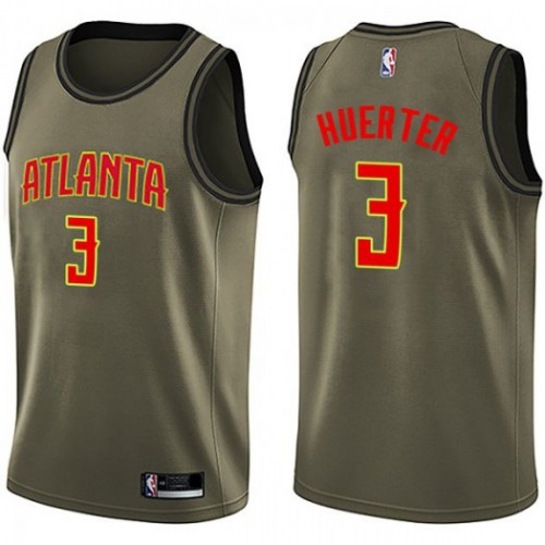 Atlanta Hawks #3 Kevin Huerter Green Youth Swingman Salute to Service Jersey Youth