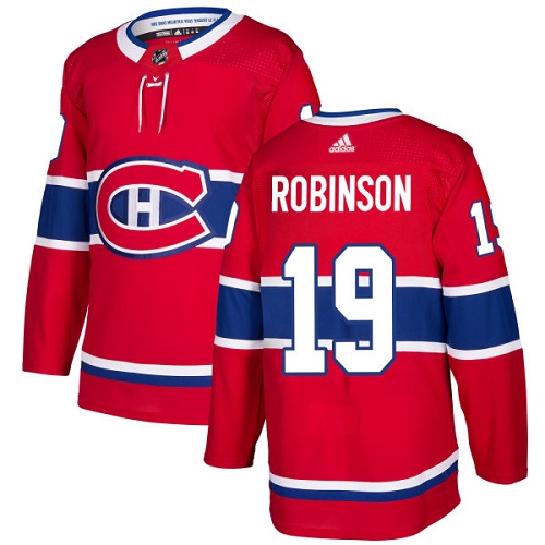 Adidas Montreal Canadiens #19 Larry Robinson Red Home Authentic Stitched Jersey Men's