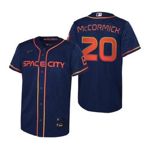 Houston Houston Astros #20 Chas McCormick Navy Youth 2022 City Connect Replica Jersey Youth