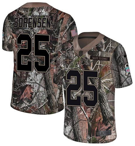 Saints #25 Daniel Sorensen Camo Youth Stitched Limited Rush Realtree Jersey