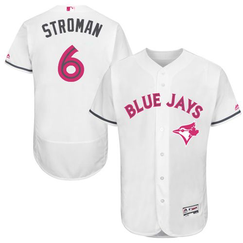 Toronto Blue Jays #6 Marcus Stroman White Flexbase Authentic Collection Mother's Day Stitched Jersey Men's