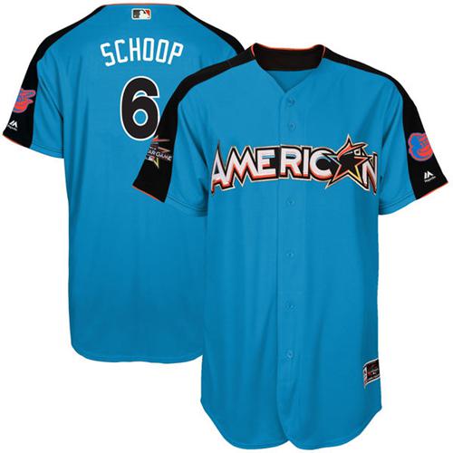 Baltimore Orioles #6 Jonathan Schoop Blue 2017 All-Star American League Stitched Jersey Men's