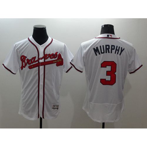 Atlanta Braves #3 Dale Murphy White Flexbase Authentic Collection Stitched Jersey Men's