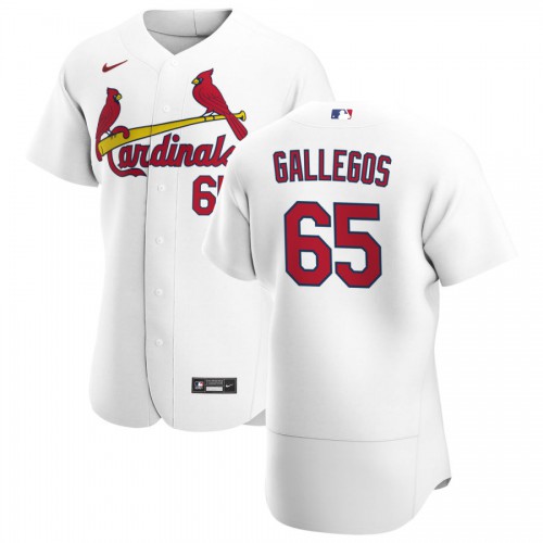 St. Louis St.Louis Cardinals #65 Giovanny Gallegos Men's White Home 2020 Authentic Player Jersey Men's