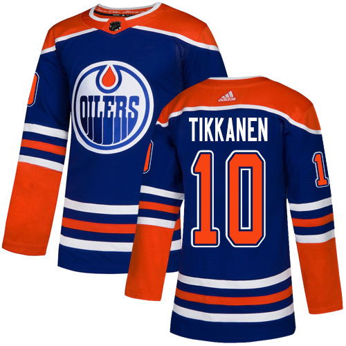 Adidas Edmonton Oilers #10 Esa Tikkanen Royal Blue Alternate Authentic Stitched Jersey Men's