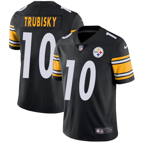 Steelers #10 Mitchell Trubisky Black Team Color Youth Stitched Vapor Untouchable Limited Jersey