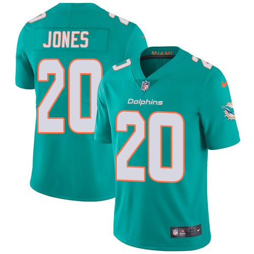 Miami Dolphins #20 Reshad Jones Aqua Green Team Color Men's Stitched Vapor Untouchable Limited Jersey Men's