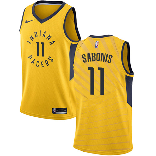 Indiana Pacers #11 Domantas Sabonis Gold Youth Swingman Statement Edition Jersey Youth
