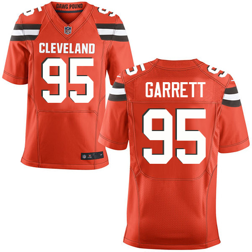 Browns #95 Myles Garrett Orange Alternate Men's Stitched New Elite Jersey
