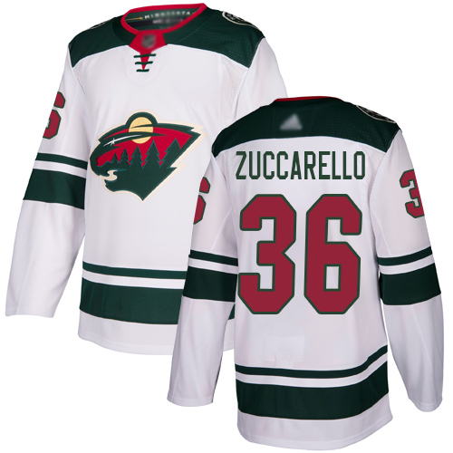 Adidas Minnesota Wild #36 Mats Zuccarello White Road Authentic Stitched Jersey Men's