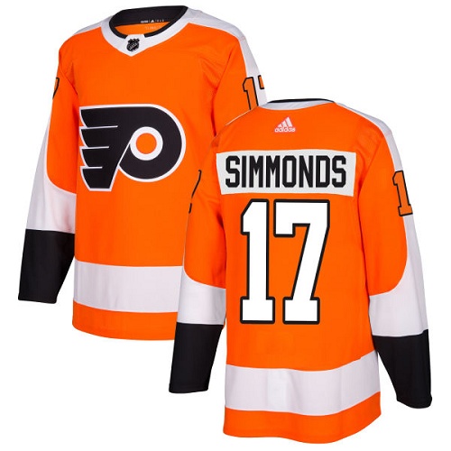 Adidas Philadelphia Flyers #17 Wayne Simmonds Orange Home Authentic Stitched Youth Jersey Youth