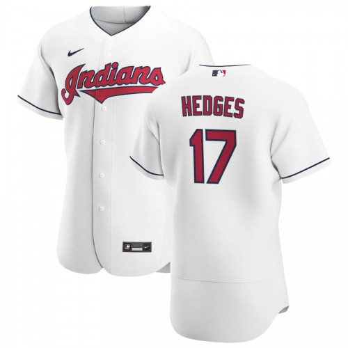 Cleveland Guardians #17 Austin Hedges Men's White Home 2020 Authentic Team Jersey Men's