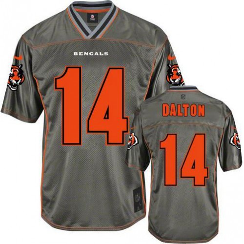 Cincinnati Bengals #14 Andy Dalton Grey Youth Stitched Elite Vapor Jersey Youth