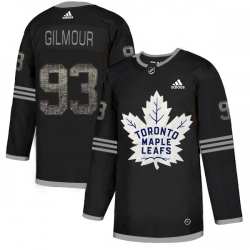 Adidas Maple Toronto Maple Leafs #93 Doug Gilmour Black Authentic Classic Stitched Jersey Men's