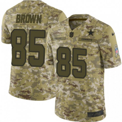 Dallas Cowboys #85 Noah Brown Camo Men's Stitched Limited 2018 Salute To Service Jersey Men's