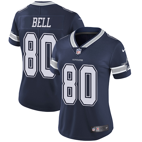 Dallas Cowboys #80 Blake Bell Navy Blue Team Color Women's Stitched Vapor Untouchable Limited Jersey Womens