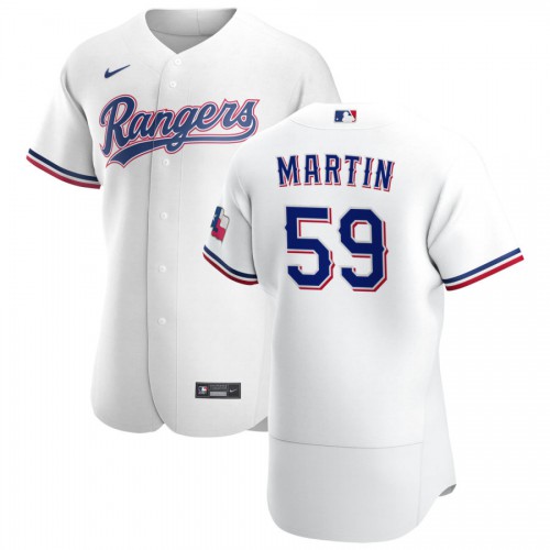 Texas Texas Rangers #59 Brett Martin Men's White Home 2020 Authentic Player Jersey Men's