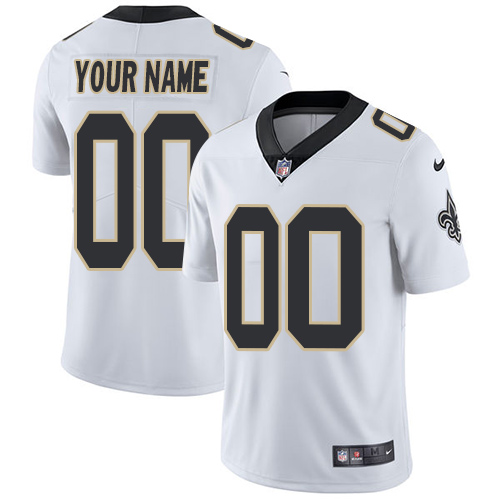 New Orleans Saints Customized White Stitched Vapor Untouchable Limited Youth Jersey