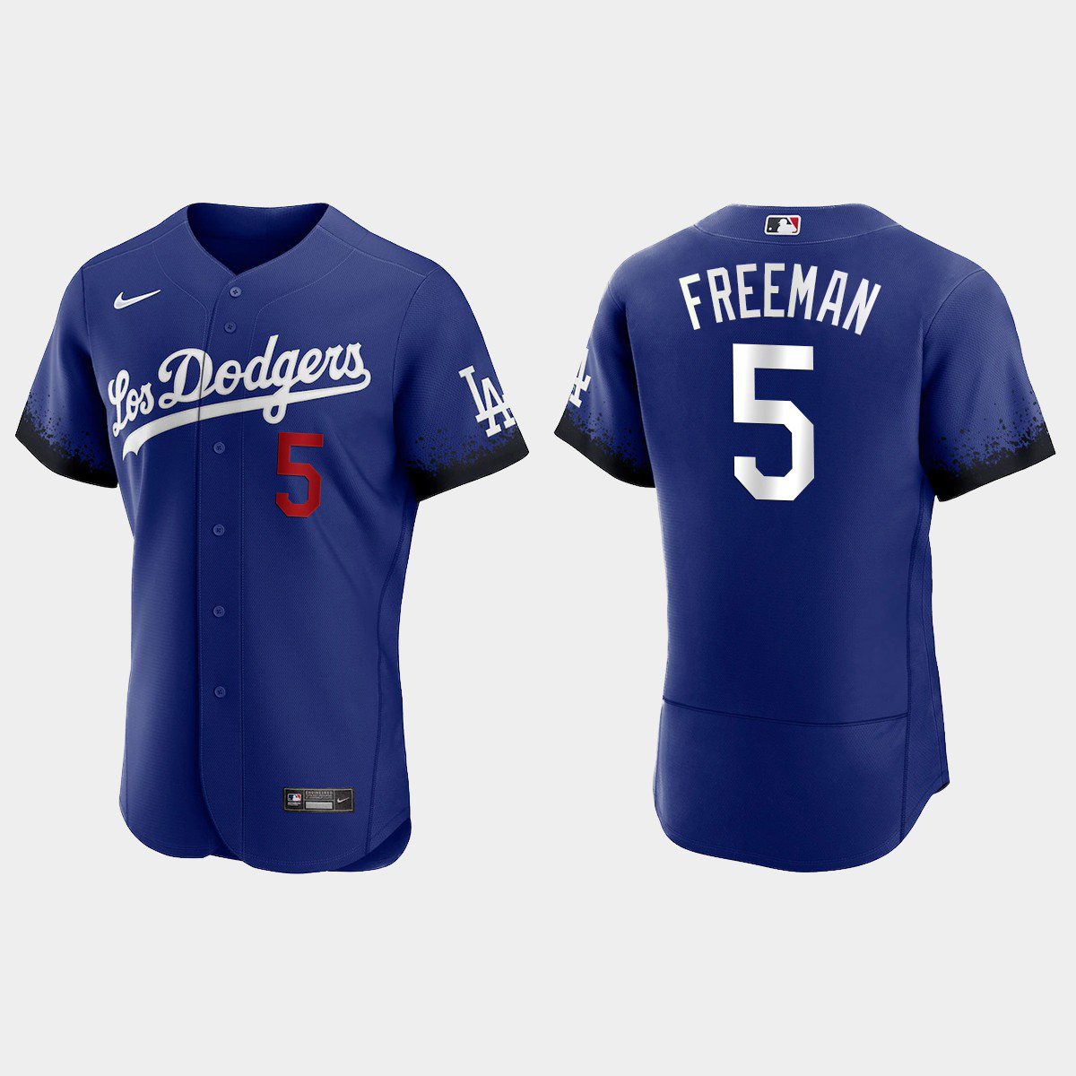 Los Angeles Dodgers #5 Freddie Freeman Men's 2021 City Connect Authentic Jersey Royal
