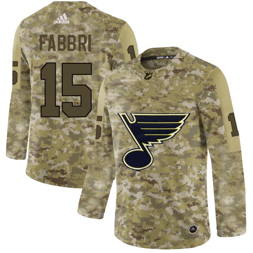 Adidas St. Louis Blues #15 Robby Fabbri Camo Authentic Stitched Jersey Men's