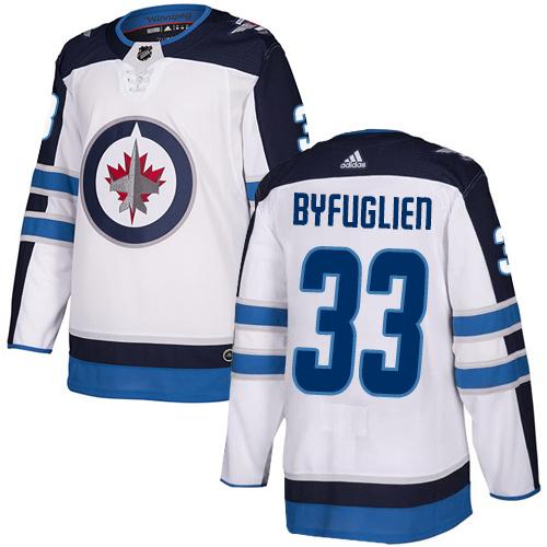 Adidas Winnipeg Jets #33 Dustin Byfuglien White Road Authentic Stitched Jersey Men's