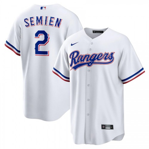 Texas Texas Rangers #2 Marcus Semien Home Replica Player Jersey - White Men's