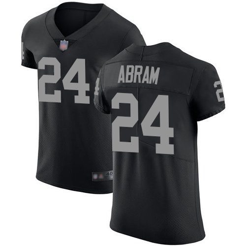Raiders #24 Johnathan Abram Black Team Color Men's Stitched Vapor Untouchable Elite Jersey