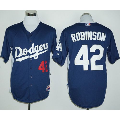 Los Angeles Dodgers #42 Jackie Robinson Navy Blue Cooperstown Stitched Jersey Men's
