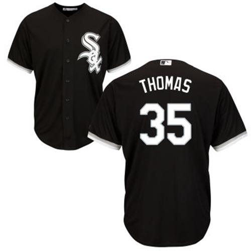 Chicago White Sox #35 Frank Thomas Black Alternate Cool Base Stitched Youth Jersey Youth