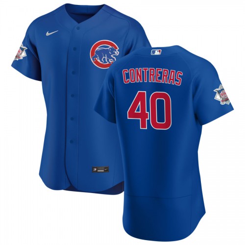 Chicago Chicago Cubs #40 Willson Contreras Men's Royal Alternate 2020 Authentic Player Jersey Men's