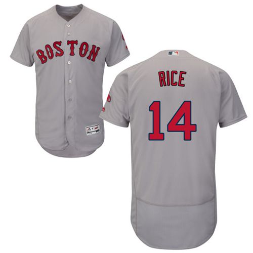 Boston Red Sox #14 Jim Rice Grey Flexbase Authentic Collection Stitched Jersey Men's