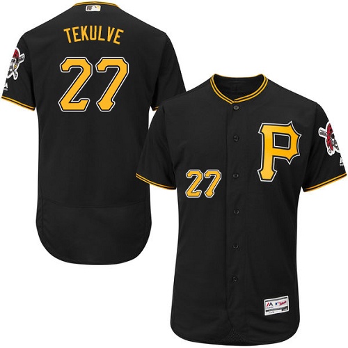 Pittsburgh Pirates #27 Kent Tekulve Black Flexbase Authentic Collection Stitched Jersey Men's