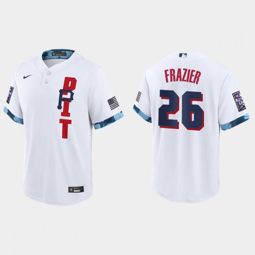 Pittsburgh Pittsburgh Pirates #26 Adam Frazier 2021 All Star Game Fan's Version White Jersey Men's