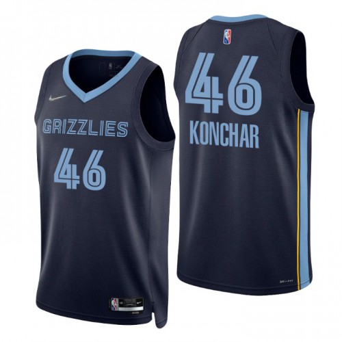 Memphis Grizzlies #46 John Konchar Navy Mens 2021-22 75th Anniversary Diamond Swingman Jersey - Icon Edition Mens