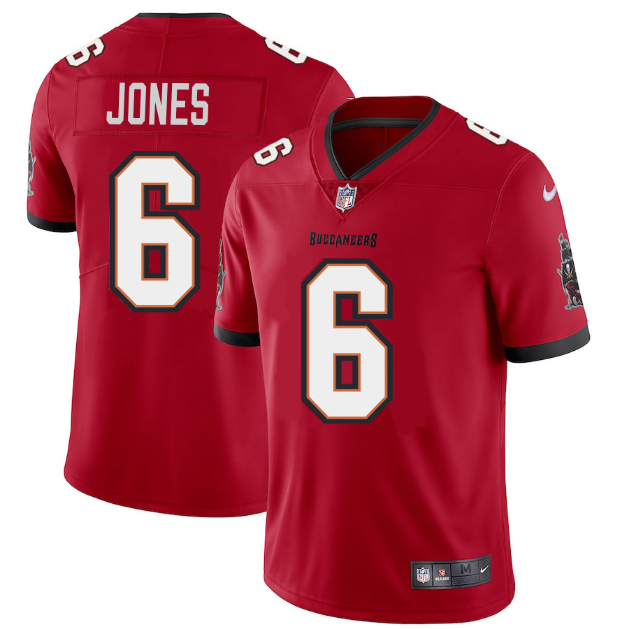 Tampa Bay Buccaneers #6 Julio Jones Men's Red Vapor Limited Jersey