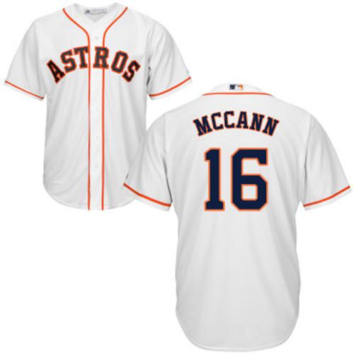Houston Astros #16 Brian McCann White Cool Base Stitched Youth Jersey Youth