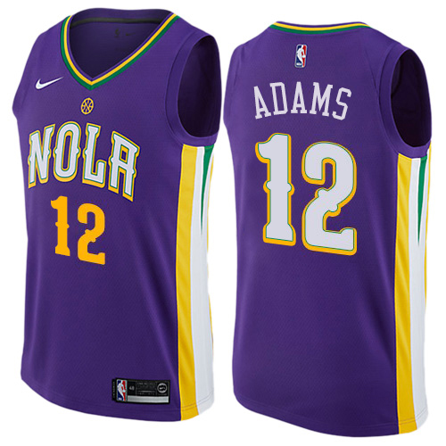 New Orleans Pelicans #12 Steven Adams Purple Womens Swingman City Edition Jersey Womens